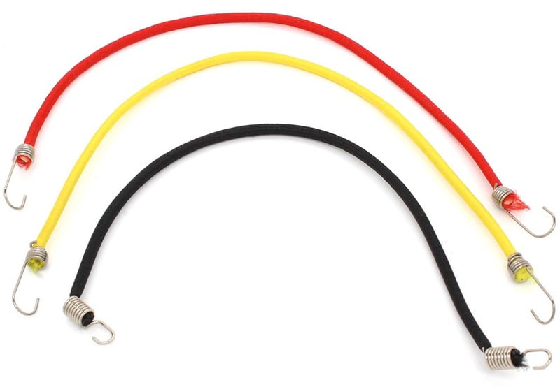 1:10 Scale Single Bungee Strap w/Hooks 200mm (5Pcs)