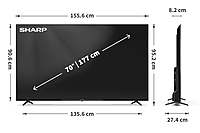 SHARP 70" 4K UHD Smart TV - C70GK4245KB