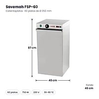 Medidas Savemah FSP-60: 40 x 46 x 87 cm