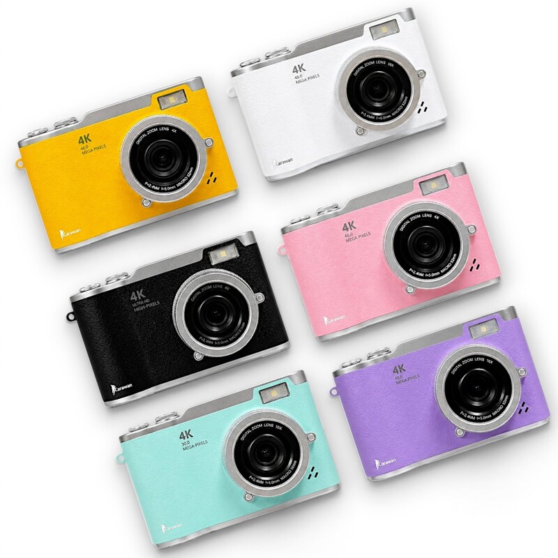Cámara Digital 4K 48MP Karawan con Autofocus, Flash y Pantalla HD 2.4”, Cámara Compacta para Vlogging, Fotos y Videos