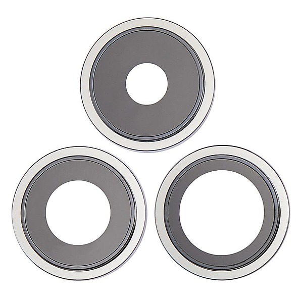 For Apple iPhone 14 Pro , 14 Pro Max - Replacement Camera Lens Set With Frame - White