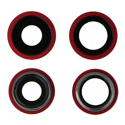 iPhone 11 - Replacement Rear Camera Lenses With Brackets - Red