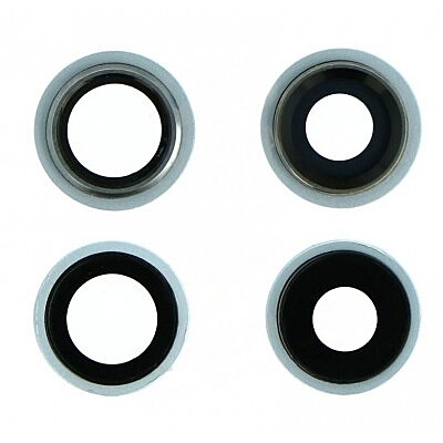 iPhone 11 - Replacement Rear Camera Lenses With Brackets - White
