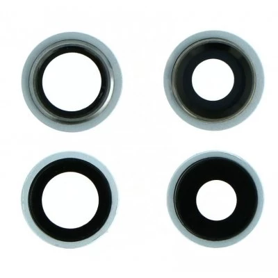 iPhone 11 - Replacement Rear Camera Lenses With Brackets - White
