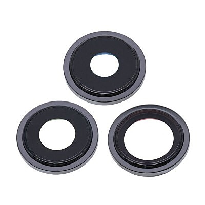 Replacement Glass Camera Lens With Frame - Apple iPhone 13 Pro , 13 Pro Max - Black
