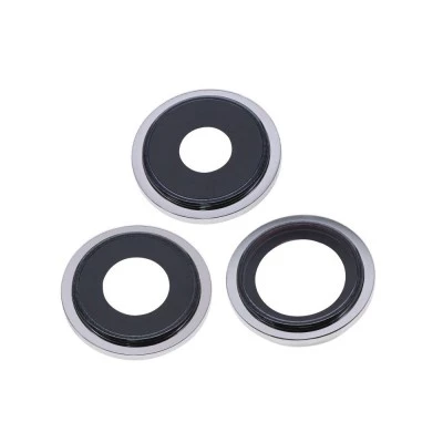 Replacement Glass Camera Lens With Frame - Apple iPhone 13 Pro , 13 Pro Max - Silver