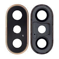 Apple iPhone XS Max - Replacement Rear Dual Camera Lens With Metal Housing - Gold