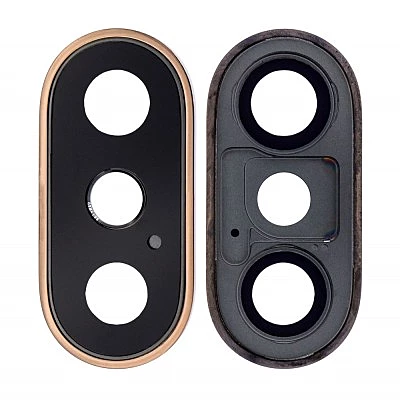 Apple iPhone XS Max - Replacement Rear Dual Camera Lens With Metal Housing - Gold