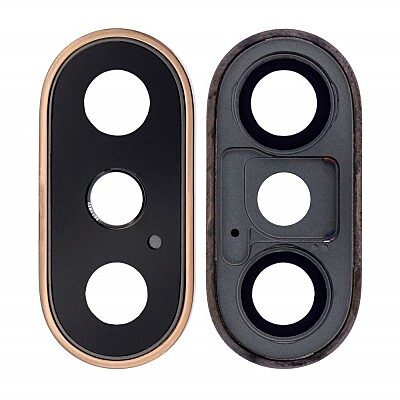 Apple iPhone XS Max - Replacement Rear Dual Camera Lens With Metal Housing - Gold