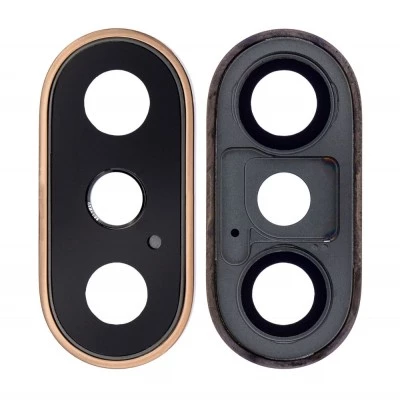 Apple iPhone XS Max - Replacement Rear Dual Camera Lens With Metal Housing - Gold