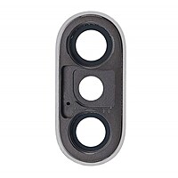 Apple iPhone XS Max - Replacement Rear Dual Camera Lens With Metal Housing - Silver