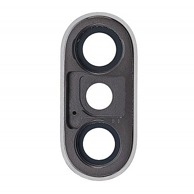 Apple iPhone XS Max - Replacement Rear Dual Camera Lens With Metal Housing - Silver