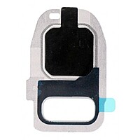For Samsung Galaxy S7 - Replacement Camera Lens And Housing Cover Glass With Adhesive - White