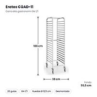 Carro alto gastronorm GN 1/1 desmontado Eratos CGAD-11 – medidas