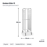 Carro alto gastronorm GN 1/1 montado Eratos CGA-11 – medidas