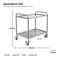 Medidas Savemah CS-954: 86 x 54 x 125 cm
