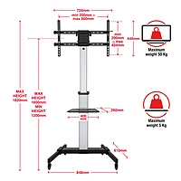 TTAP Trolley Cart 02 - VESA 600x400 - 50 kg