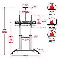 TTAP Trolley Cart 03 - VESA 600x400 - 100 kg