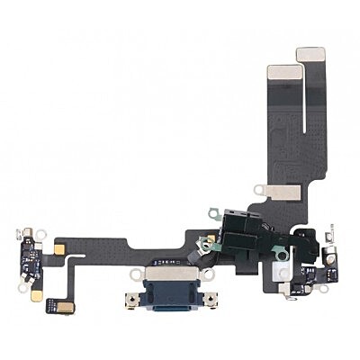 Genuine iPhone 14 - Replacement Charging Port Flex Cable With Microphone - Original - Reclaimed - Black