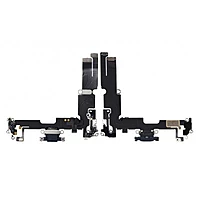 Genuine iPhone 14 Plus - Replacement Charging Port Flex Cable With Microphone - Original - Reclaimed - Black