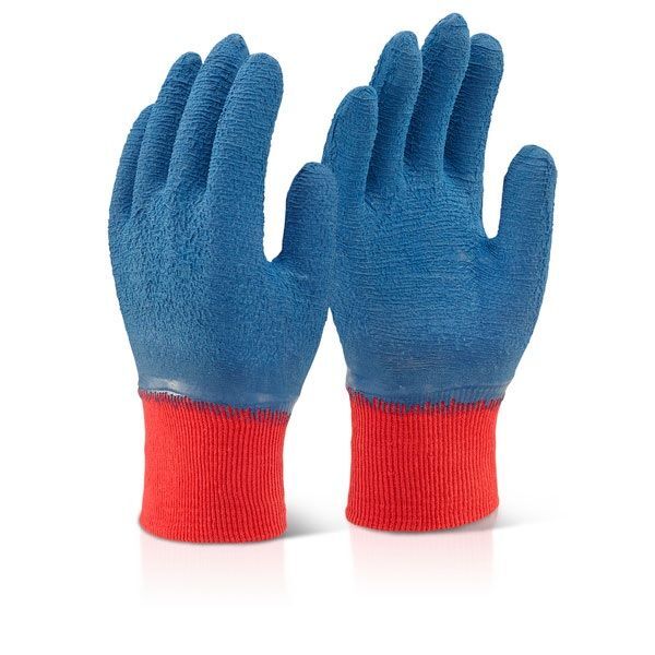 Click Blue Fully Coated Latex Gripper Gloves