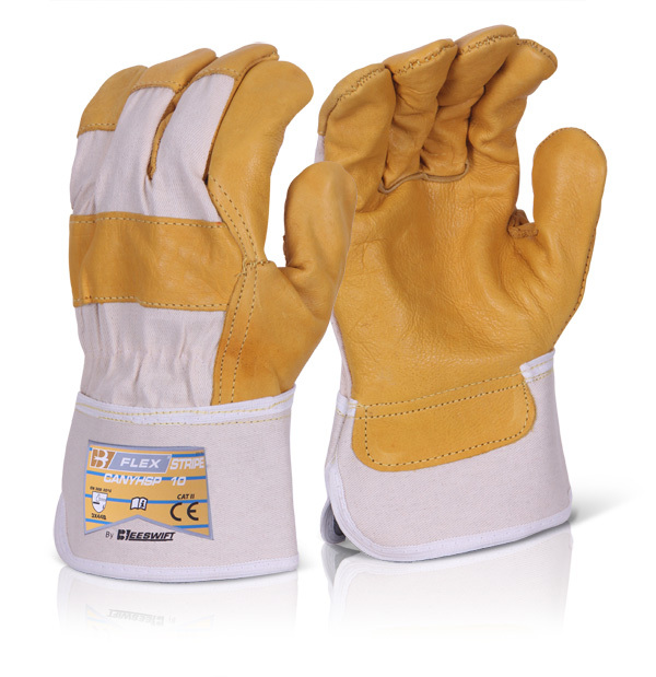 B Click Canadian Yellow Hide Rigger Gloves