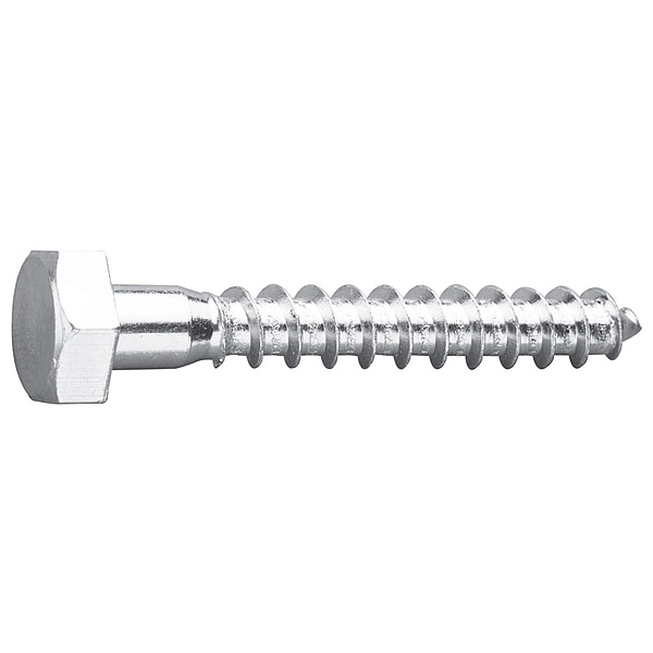 6 x 50mm Hex Head Coachscrew DIN 571 BZP