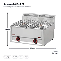 Medidas Savemah CG-2 F2: 66 x 60 x 29 cm