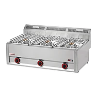 Cocina a gas 3 fuegos alta potencia Serie 600 Savemah CG-3 F