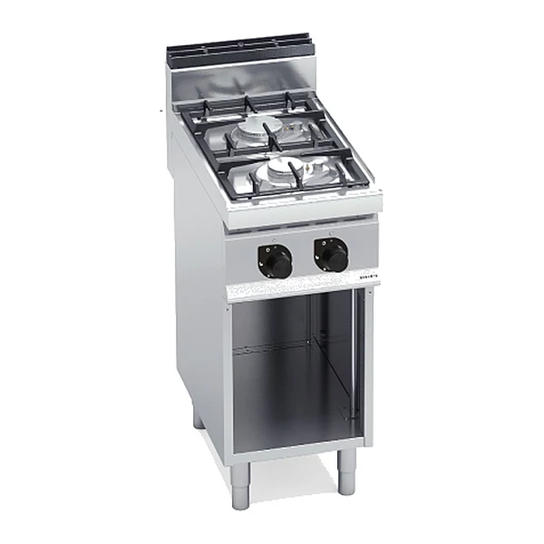 Cocina a gas potenciada Bertos Macros 700 G7F2MP 2 fuegos con mueble