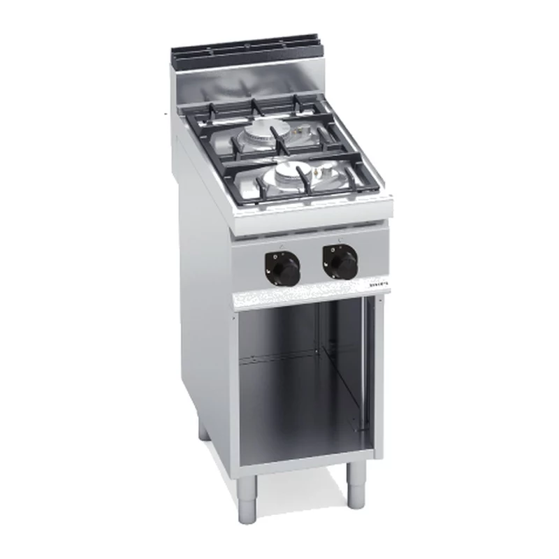 Cocina a gas potenciada Bertos Macros 700 G7F2MP 2 fuegos con mueble