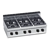 Cocina a gas Bertos Macros 700 G7F6B 6 fuegos de sobremesa