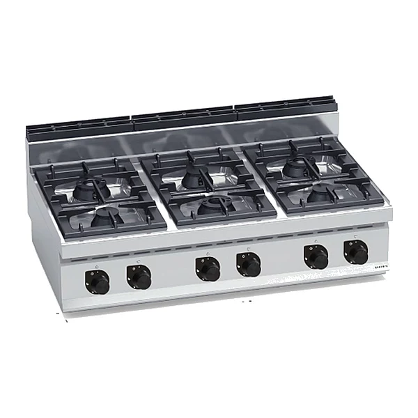 Cocina a gas Bertos Macros 700 G7F6B 6 fuegos de sobremesa