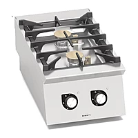 Cocina a gas Bertos S700 SG7F2B/SC 2 fuegos y circulación de agua de sobremesa