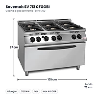 Medidas Savemah SV 712 CFGGBI: 120 x 73 x 87 cm