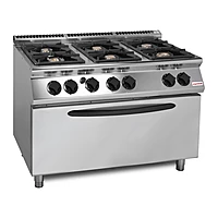 Cocina a gas 6 fuegos con horno Savemah SV 712 CFGGBI