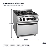 Medidas Savemah SV 78 CFGEBI: 80 x 73 x 87 cm