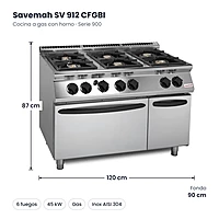Medidas Savemah SV 912 CFGBI: 120 x 90 x 87 cm