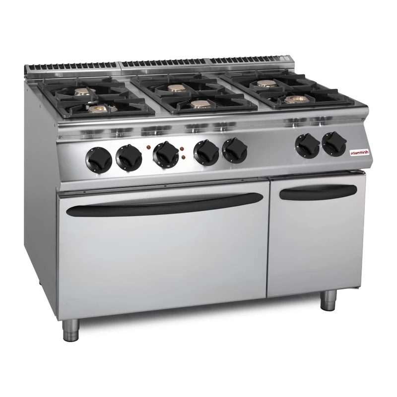 Cocina a gas 6 fuegos con horno eléctrico Savemah SV 912 CFGEBI