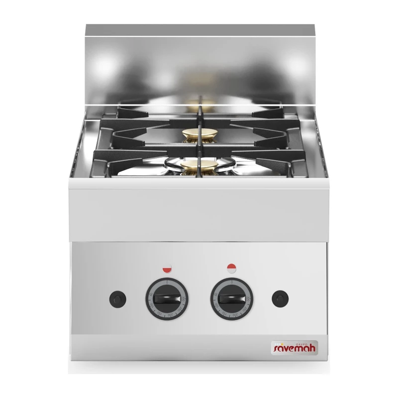 Cocina a gas sobremesa 2 fuegos Savemah SV 654 PLG