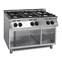 Cocina a gas 6 fuegos potenciada Savemah SV 712 PCG-PW