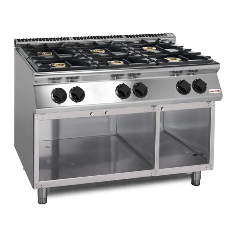 Cocina a gas 6 fuegos potenciada Savemah SV 712 PCG-PW
