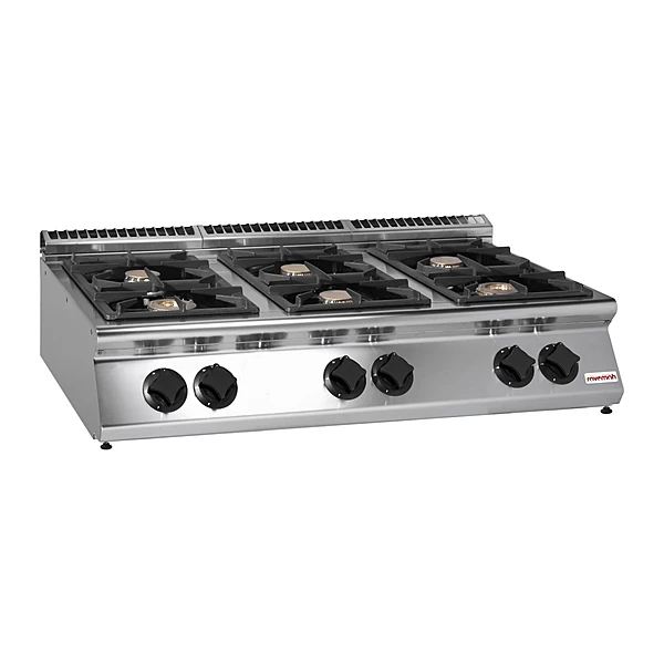 Cocina a gas 6 fuegos potenciada sobremesa Savemah SV 712 PCG-T-PW