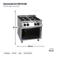 Medidas Savemah SV 98 PCGBI: 80 x 90 x 87 cm