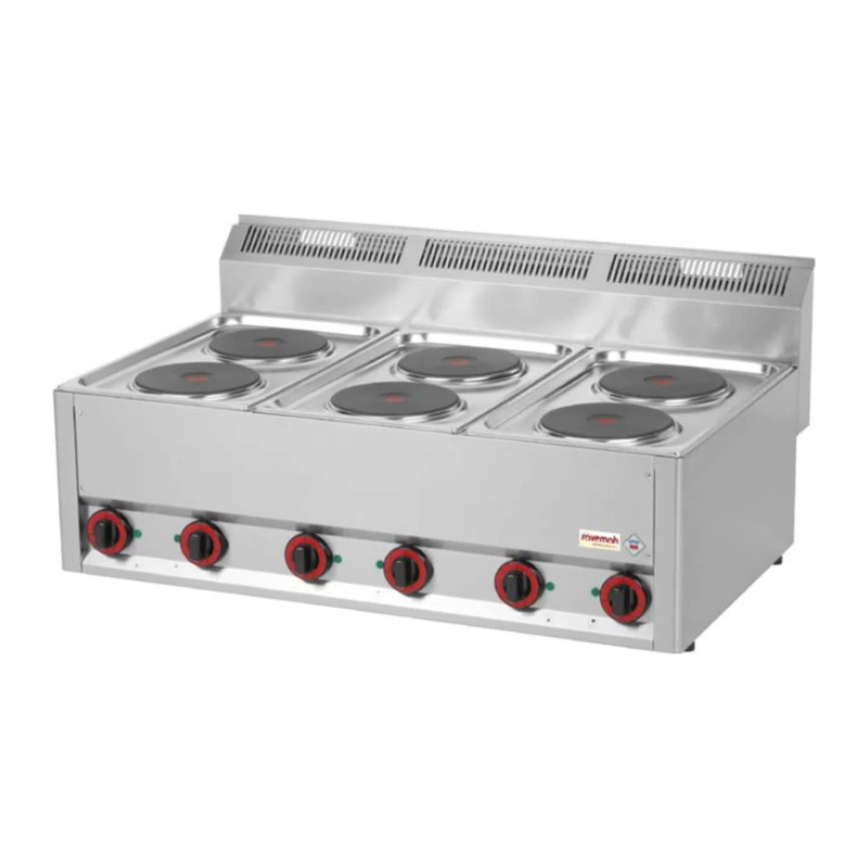 Cocina eléctrica 6 placas Serie 600 Savemah CE-6F TRI