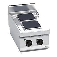 Cocina eléctrica de placas cuadradas Bertos Macros 700 E7PQ2B 2 placas de sobremesa