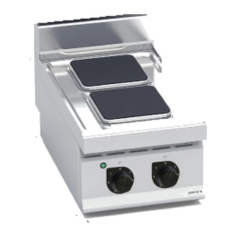 Cocina eléctrica de placas cuadradas Bertos Macros 700 E7PQ2B 2 placas de sobremesa