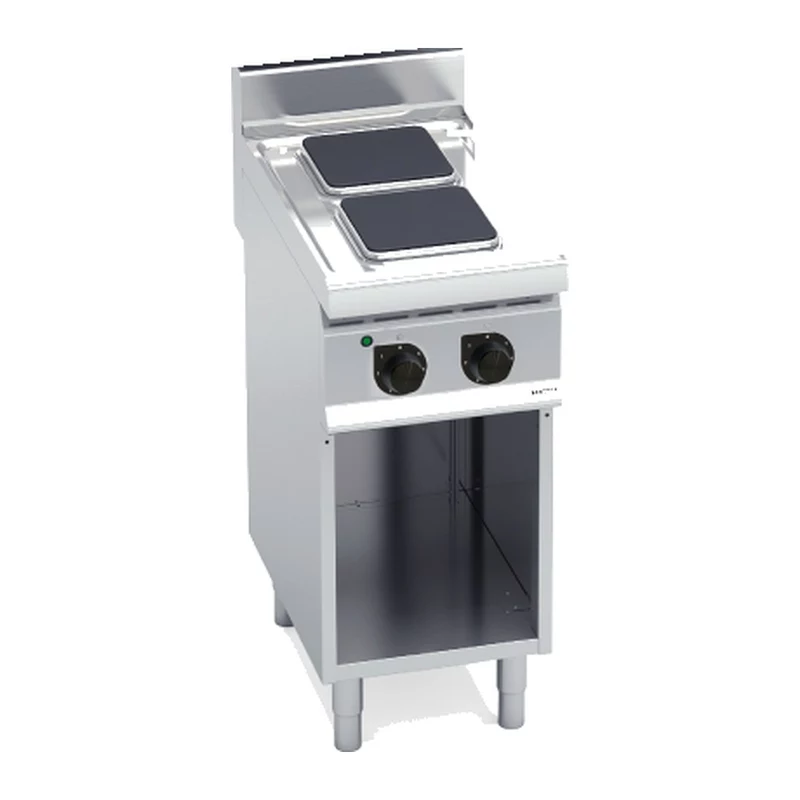 Cocina eléctrica de placas cuadradas Bertos Macros 700 E7PQ2M 2 placas con mueble
