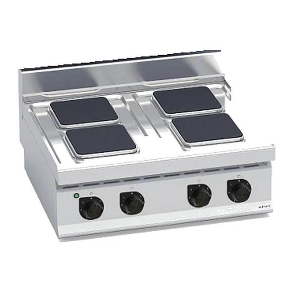 Cocina eléctrica de placas cuadradas Bertos Macros 700 E7PQ4B 4 placas de sobremesa