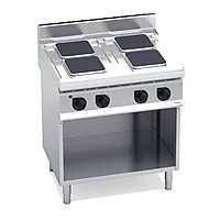 Cocina eléctrica de placas cuadradas Bertos Macros 700 E7PQ4M 4 placas con mueble